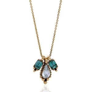 *BELLA* Gold x Stone Teardrop Fashion Necklace
